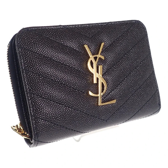 Authentic YSL Cassandra Leather Zip Around Bifold Wallet - Picture 1 of 9